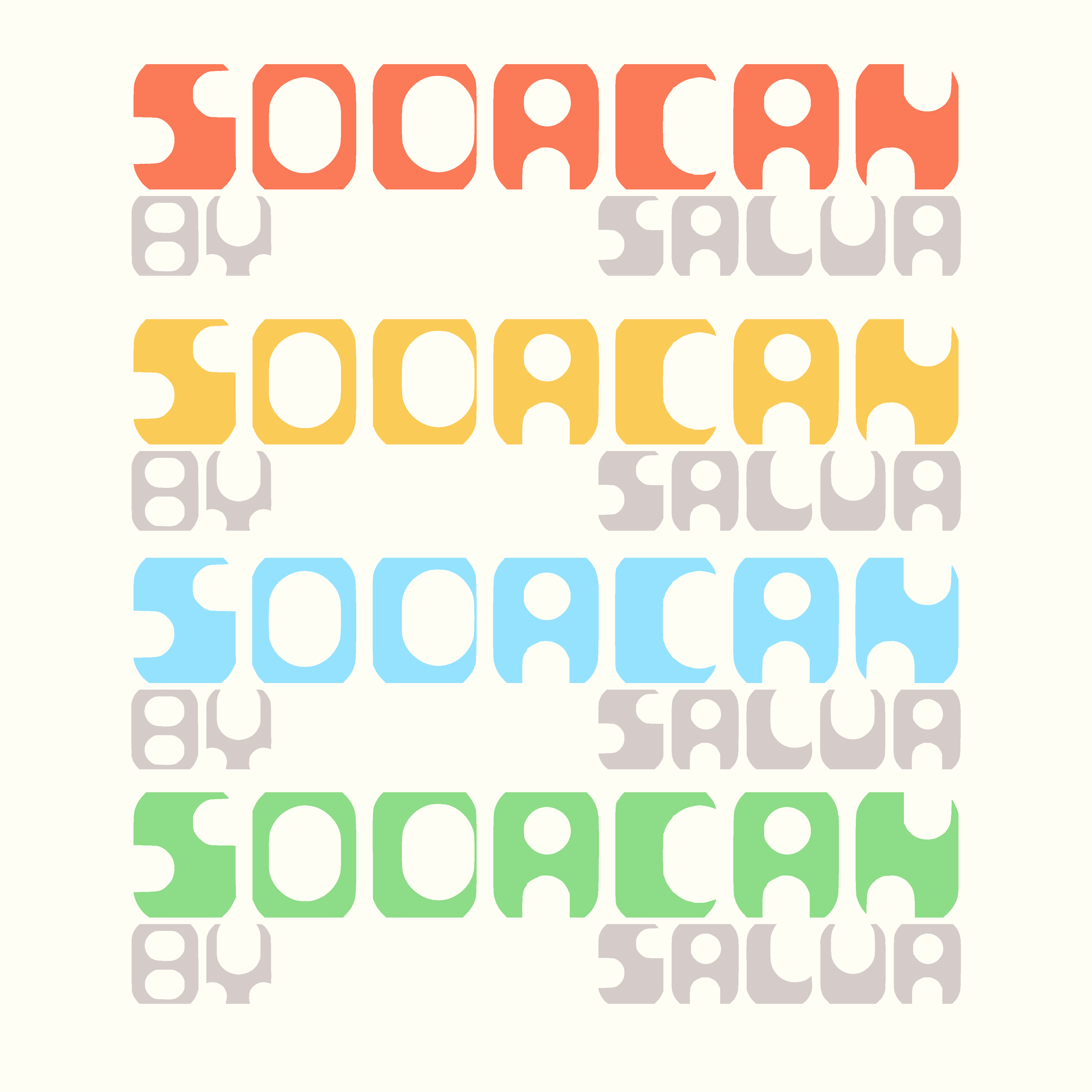SODACAN color alphabet